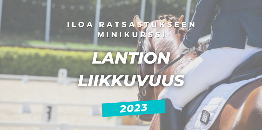 Veloituksen minikurssi ratsastajan lantion liikkuvuuden parantamiseen